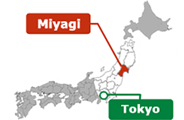 미야기(센다이/마츠시마)의 지도